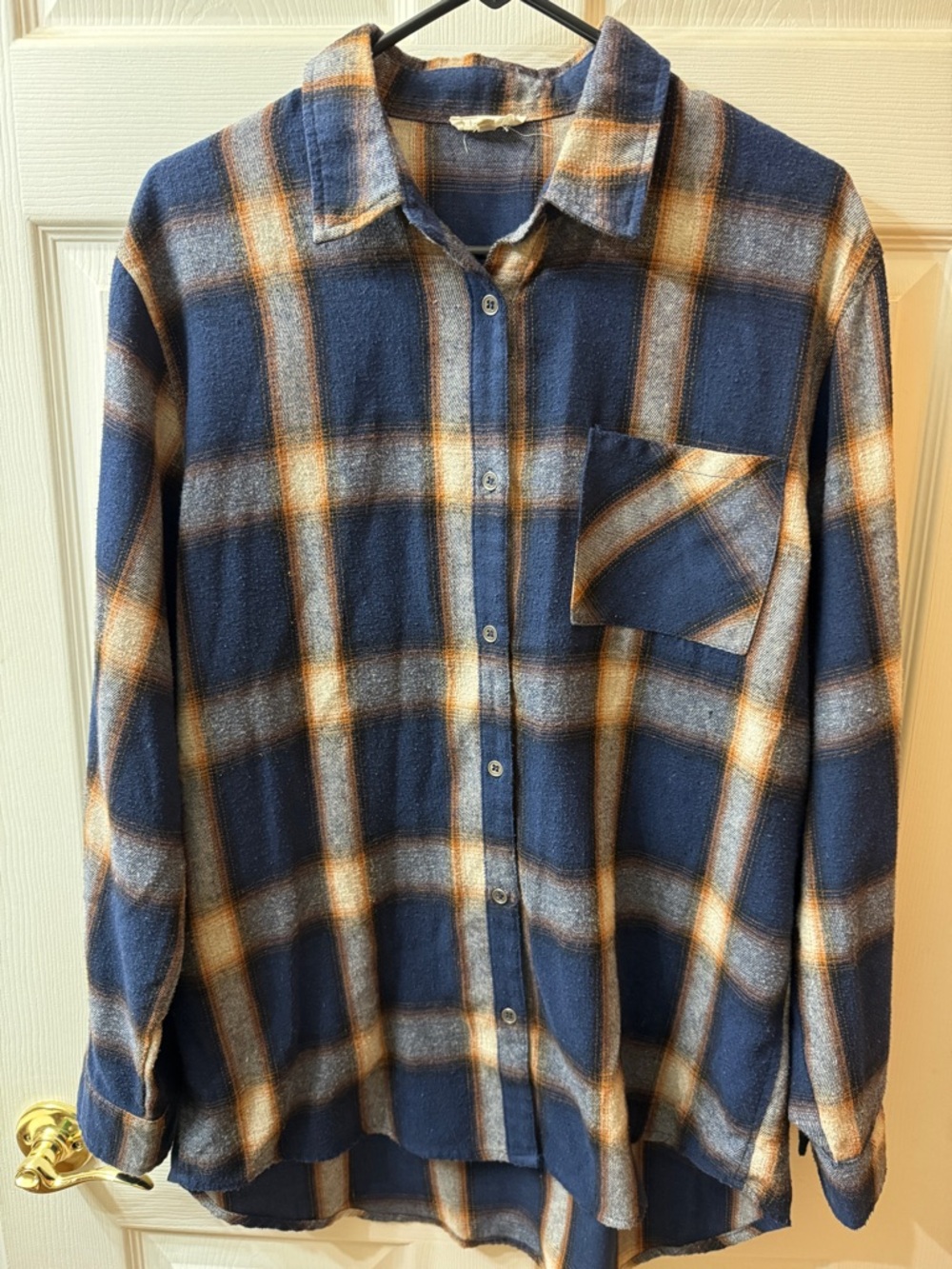 Women’s La Miel Blue Plaid Button-Up Shirt